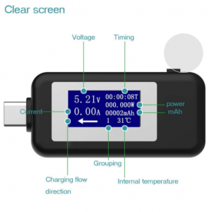 USB LOAD TESTER For 2.8V-30V / 0-5A – C-TYPE